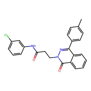 N-(3-chlorophenyl)-3-[4-(4-methylphenyl)-1-oxophthalazin-2-yl]propanamide structure