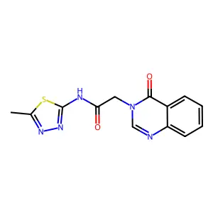 N-(5-methyl-1,3,4-thiadiazol-2-yl)-2-(4-oxoquinazolin-3(4H)-yl)acetamide structure