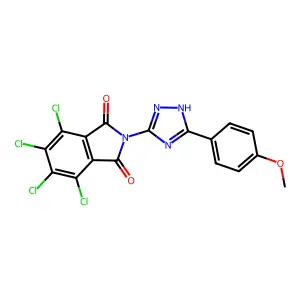 4,5,6,7-tetrachloro-2-[5-(4-methoxyphenyl)-1H-1,2,4-triazol-3-yl]isoindole-1,3-dione structure