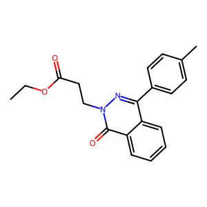 Ethyl 3-[4-(4-methylphenyl)-1-oxophthalazin-2-yl]propanoate structure