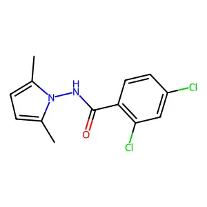 2,4-dichloro-N-(2,5-dimethyl-1H-pyrrol-1-yl)benzamide structure