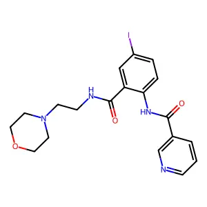 N-[4-iodo-2-(2-morpholin-4-ylethylcarbamoyl)phenyl]pyridine-3-carboxamide structure