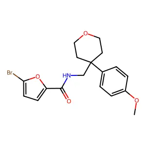 5-Bromo-N-{[4-(4-methoxyphenyl)oxan-4-YL]methyl}furan-2-carboxamide structure