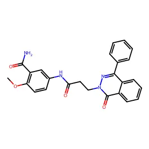 2-Methoxy-5-[3-(1-oxo-4-phenylphthalazin-2-yl)propanoylamino]benzamide structure