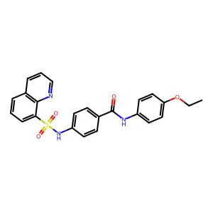 N-(4-ethoxyphenyl)-4-(quinolin-8-ylsulfonylamino)benzamide structure
