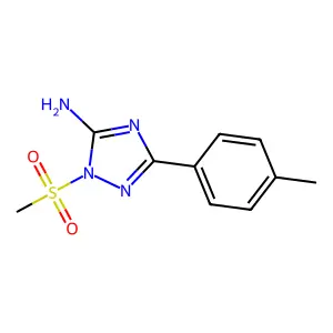 3-(4-methylphenyl)-1-(methylsulfonyl)-1H-1,2,4-triazol-5-ylamine structure
