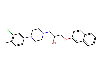 1-[4-(3-Chloro-4-methylphenyl)piperazin-1-yl]-3-(naphthalen-2-yloxy)propan-2-ol structure