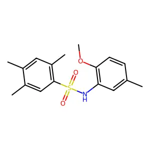 N-(2-methoxy-5-methylphenyl)-2,4,5-trimethylbenzenesulfonamide structure