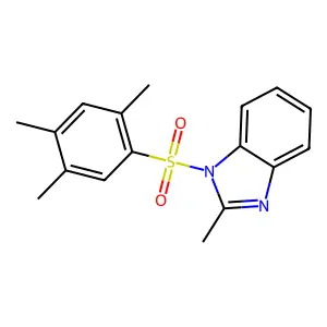 2-methyl-1-(2,4,5-trimethylbenzenesulfonyl)-1H-1,3-benzodiazole structure