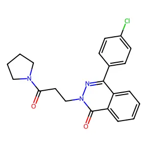 4-(4-Chlorophenyl)-2-(3-oxo-3-pyrrolidin-1-ylpropyl)phthalazin-1-one structure