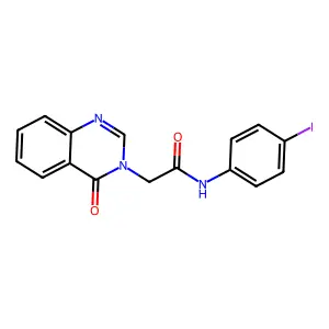 N-(4-iodophenyl)-2-(4-oxoquinazolin-3-yl)acetamide structure