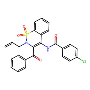N-(3-benzoyl-1,1-dioxo-2-prop-2-enyl-1 structure