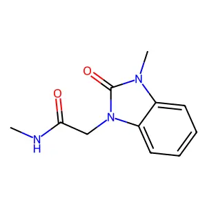 N-methyl-2-(3-methyl-2-oxo-2,3-dihydro-1H-benzimidazol-1-yl)acetamide structure