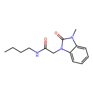 N-butyl-2-(3-methyl-2-oxobenzimidazol-1-yl)acetamide structure