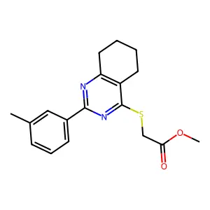 Methyl 2-{[2-(3-methylphenyl)-5,6,7,8-tetrahydroquinazolin-4-YL]sulfanyl}acetate structure