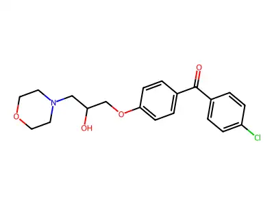 (4-Chlorophenyl){4-[2-hydroxy-3-(4-morpholinyl)propoxy]phenyl}methanone structure