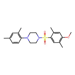 1-(2,4-Dimethylphenyl)-4-((4-methoxy-2,5-dimethylphenyl)sulfonyl)piperazine structure