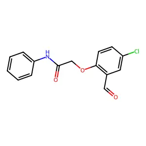 2-(4-chloro-2-formylphenoxy)-N-phenylacetamide structure