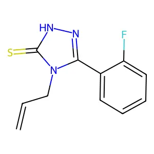 5-(2-fluorophenyl)-4-(prop-2-en-1-yl)-4H-1,2,4-triazole-3-thiol structure