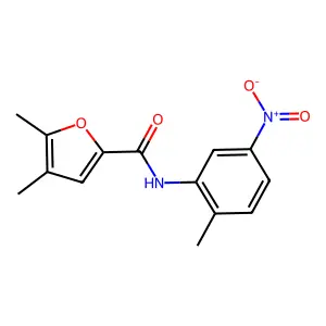 4,5-dimethyl-N-(2-methyl-5-nitrophenyl)furan-2-carboxamide structure