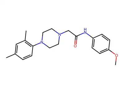 2-[4-(2,4-dimethylphenyl)piperazin-1-yl]-N-(4-methoxyphenyl)acetamide structure