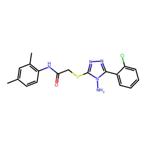 2-{[4-amino-5-(2-chlorophenyl)-4H-1,2,4-triazol-3-yl]sulfanyl}-N-(2,4-dimethylphenyl)acetamide structure