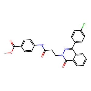 Methyl 4-[3-[4-(4-chlorophenyl)-1-oxophthalazin-2-yl]propanoylamino]benzoate structure