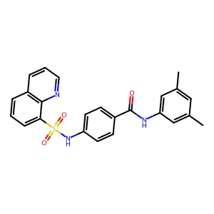 N-(3,5-dimethylphenyl)-4-[(8-quinolinylsulfonyl)amino]benzamide structure