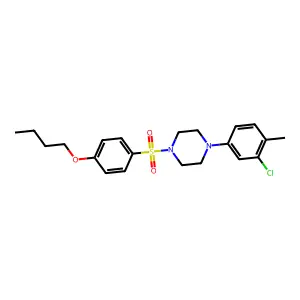 1-(4-Butoxybenzenesulfonyl)-4-(3-chloro-4-methylphenyl)piperazine structure