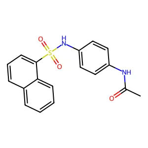 N-{4-[(1-naphthylsulfonyl)amino]phenyl}acetamide structure
