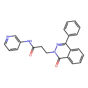 3-(1-oxo-4-phenylphthalazin-2-yl)-N-pyridin-3-ylpropanamide structure