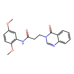 N-(2,5-dimethoxyphenyl)-3-(4-oxoquinazolin-3-yl)propanamide structure