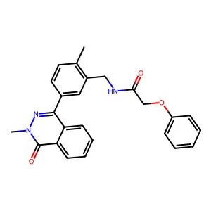 N-[[2-methyl-5-(3-methyl-4-oxophthalazin-1-yl)phenyl]methyl]-2-phenoxyacetamide structure