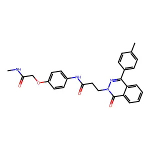 N-[4-[2-(methylamino)-2-oxoethoxy]phenyl]-3-[4-(4-methylphenyl)-1-oxophthalazin-2-yl]propanamide structure