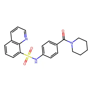 N-[4-(1-piperidinylcarbonyl)phenyl]-8-quinolinesulfonamide structure