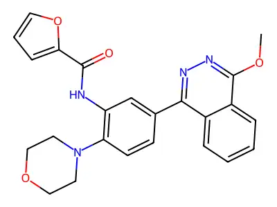 N-[5-(4-methoxy-1-phthalazinyl)-2-(4-morpholinyl)phenyl]-2-furamide structure