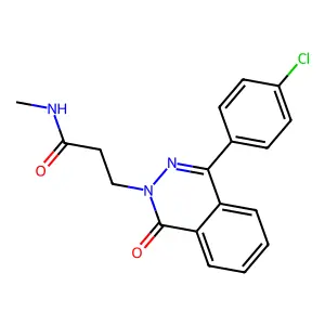 3-[4-(4-chlorophenyl)-1-oxophthalazin-2-yl]-N-methylpropanamide structure