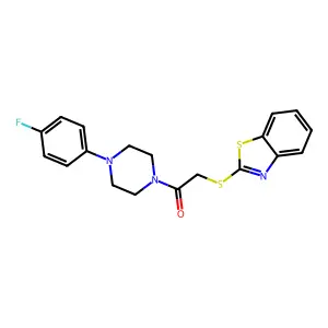 2-(1,3-Benzothiazol-2-ylsulfanyl)-1-[4-(4-fluorophenyl)piperazin-1-yl]ethanone structure