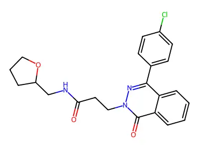 3-[4-(4-chlorophenyl)-1-oxophthalazin-2-yl]-N-(oxolan-2-ylmethyl)propanamide structure