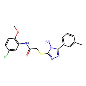 2-{[4-amino-5-(3-methylphenyl)-4H-1,2,4-triazol-3-yl]sulfanyl}-N-(5-chloro-2-methoxyphenyl)acetamide structure