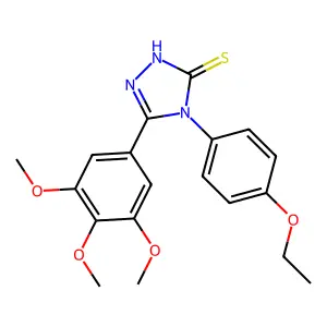4-(4-ethoxyphenyl)-5-(3,4,5-trimethoxyphenyl)-4H-1,2,4-triazole-3-thiol structure