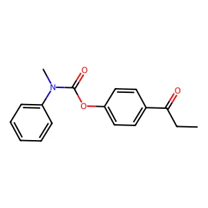 4-Propionylphenyl methyl(phenyl)carbamate structure