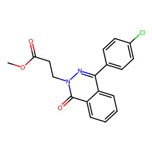 Methyl 3-(4-(4-chlorophenyl)-1-oxophthalazin-2(1H)-yl)propanoate structure