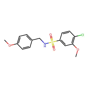 [(4-Chloro-3-methoxyphenyl)sulfonyl][(4-methoxyphenyl)methyl]amine structure