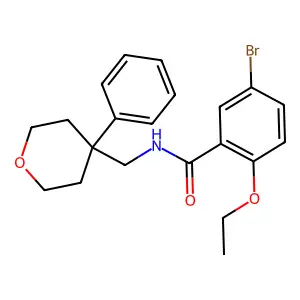 5-bromo-2-ethoxy-N-[(4-phenyloxan-4-yl)methyl]benzamide structure