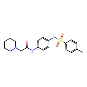 N-[4-[(4-methylphenyl)sulfonylamino]phenyl]-2-piperidin-1-ylacetamide structure