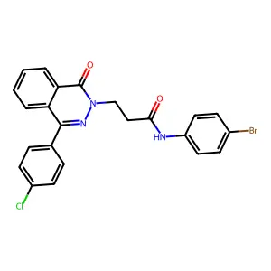 N-(4-bromophenyl)-3-[4-(4-chlorophenyl)-1-oxophthalazin-2-yl]propanamide structure