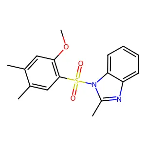 1-(2-Methoxy-4,5-dimethyl-benzenesulfonyl)-2-methyl-1H-benzoimidazole structure