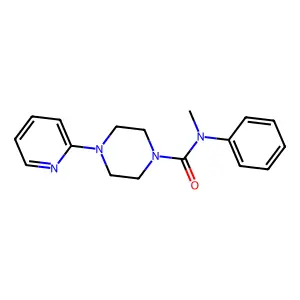 N-methyl-N-phenyl-4-(2-pyridinyl)-1-piperazinecarboxamide structure