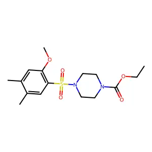 Ethyl 4-(2-methoxy-4,5-dimethylbenzenesulfonyl)piperazine-1-carboxylate structure